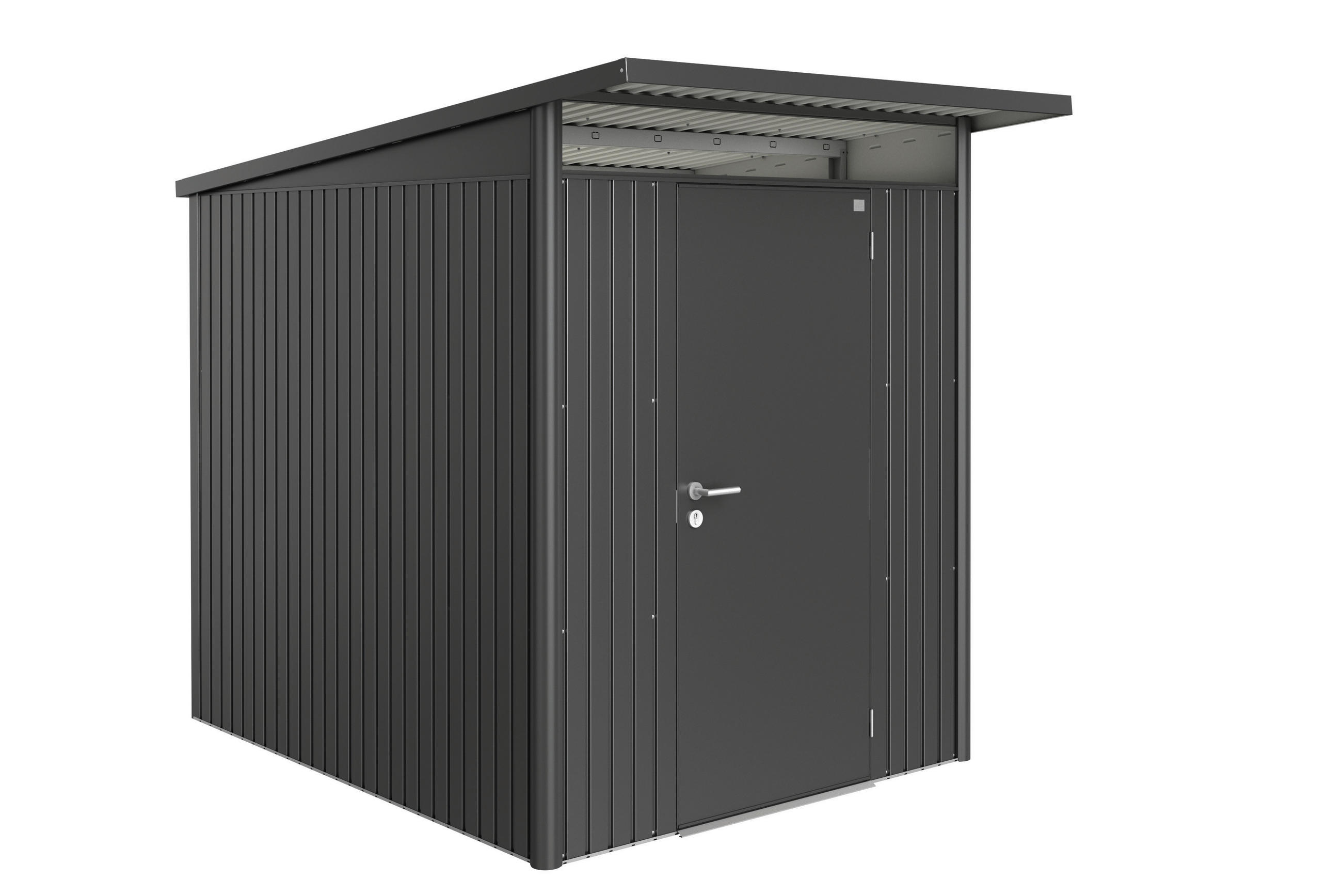 GERÄTEHAUS 180/218/260 cm  - Dunkelgrau, Basics, Metall (180/218/260cm) - Biohort