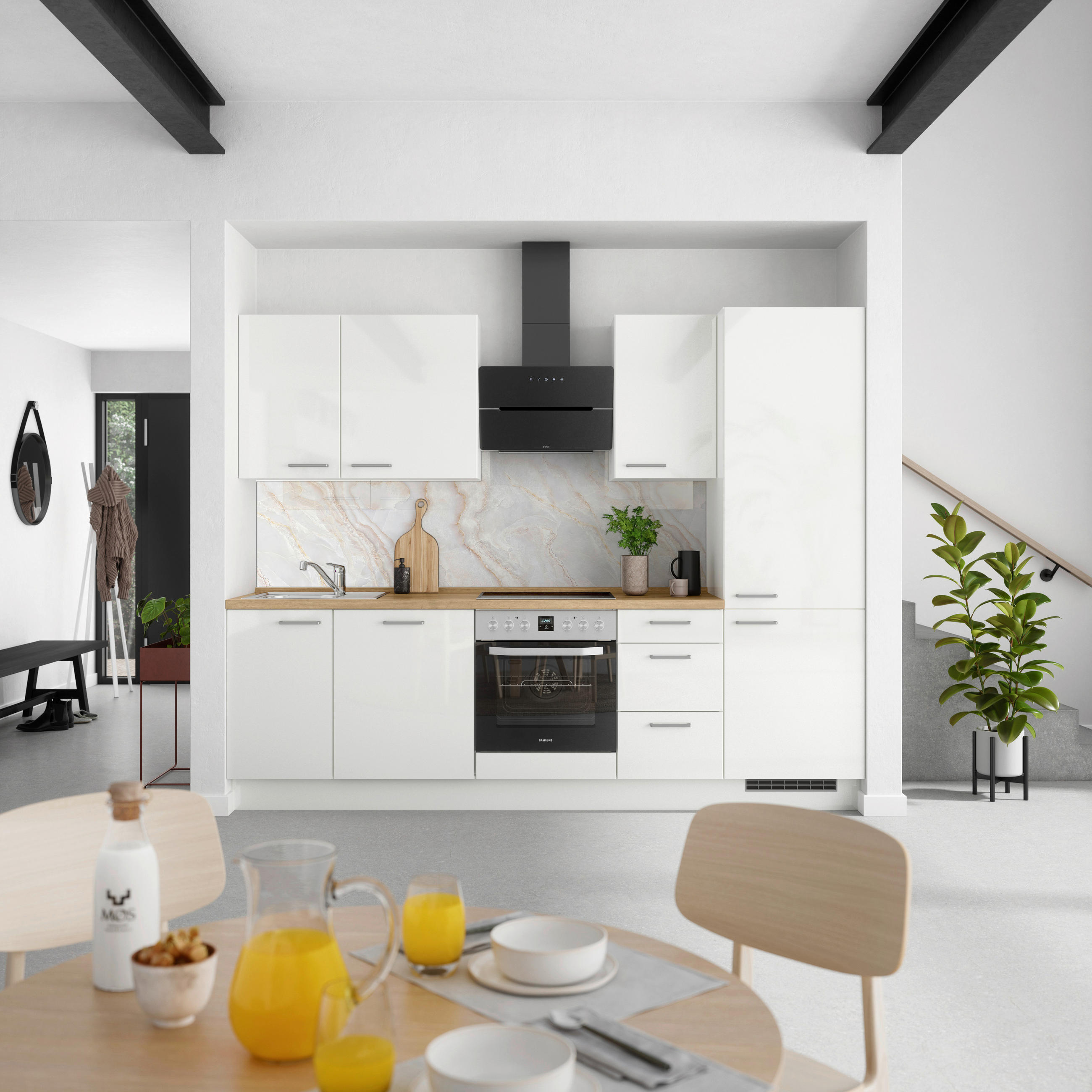 KÜCHENRÜCKWAND  - Sandfarben/Beige, Basics, Kunststoff/Metall (210/63,7/0,6cm) - Fani