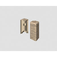 AUßENECKE - Eichefarben/Grau, KONVENTIONELL, Kunststoff (1.6/0.7/5.9cm) - Egger Holzwerkstoffe