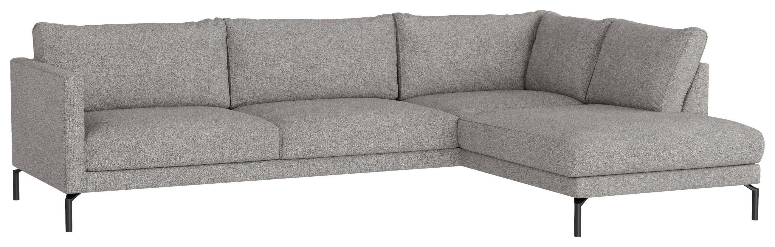 SOFFA i flatväv beige  - beige/svart, Klassisk, metall/trä (289/85/93/149cm) - Hom`in
