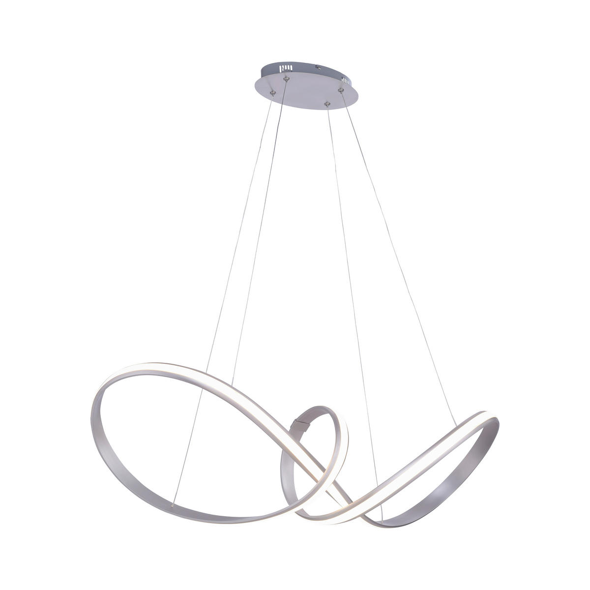 Lustră Led  - argintiu, Design, plastic/metal (91cm)