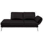 RÉCAMIERE  in Echtleder Dunkelbraun  - Chromfarben/Dunkelbraun, Design, Leder/Metall (209/85-109/95-16cm) - Dieter Knoll