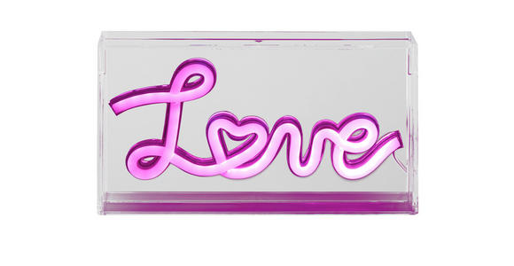 LED-DEKOLEUCHTE Love 23/4/12,7 cm  - Transparent/Weiß, LIFESTYLE, Kunststoff (23/4/12,7cm) - Novel
