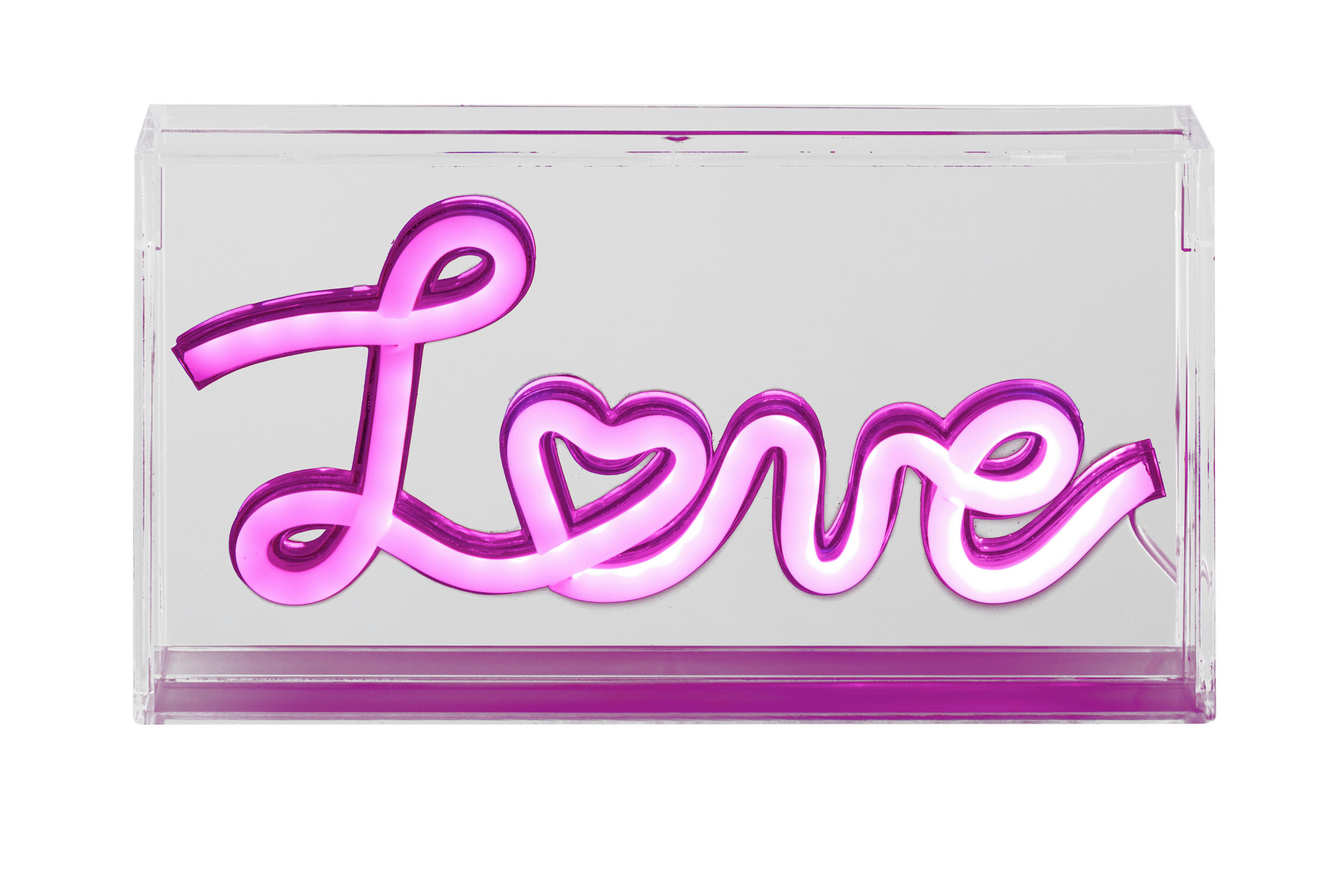 Novel Led-Dekoleuchte Love Weiß, Transparent 4x12.7x23 cm
