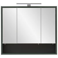 SPIEGELSCHRANK 70/64,2/16 cm  - Waldgrün/Nickelfarben, MODERN, Glas/Holzwerkstoff (70/64,2/16cm) - Stylife