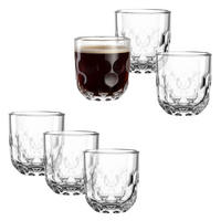 KAFFEEGLAS 220 ml 6-teilig  - Klar, Basics, Glas (7,6/8,2/7,6cm) - Leonardo