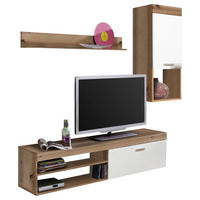 OBÝVACIA STENA, biela, farba duba - biela/farba duba, Modern, kompozitné drevo/plast (170/180/41,5cm) - Ti'me