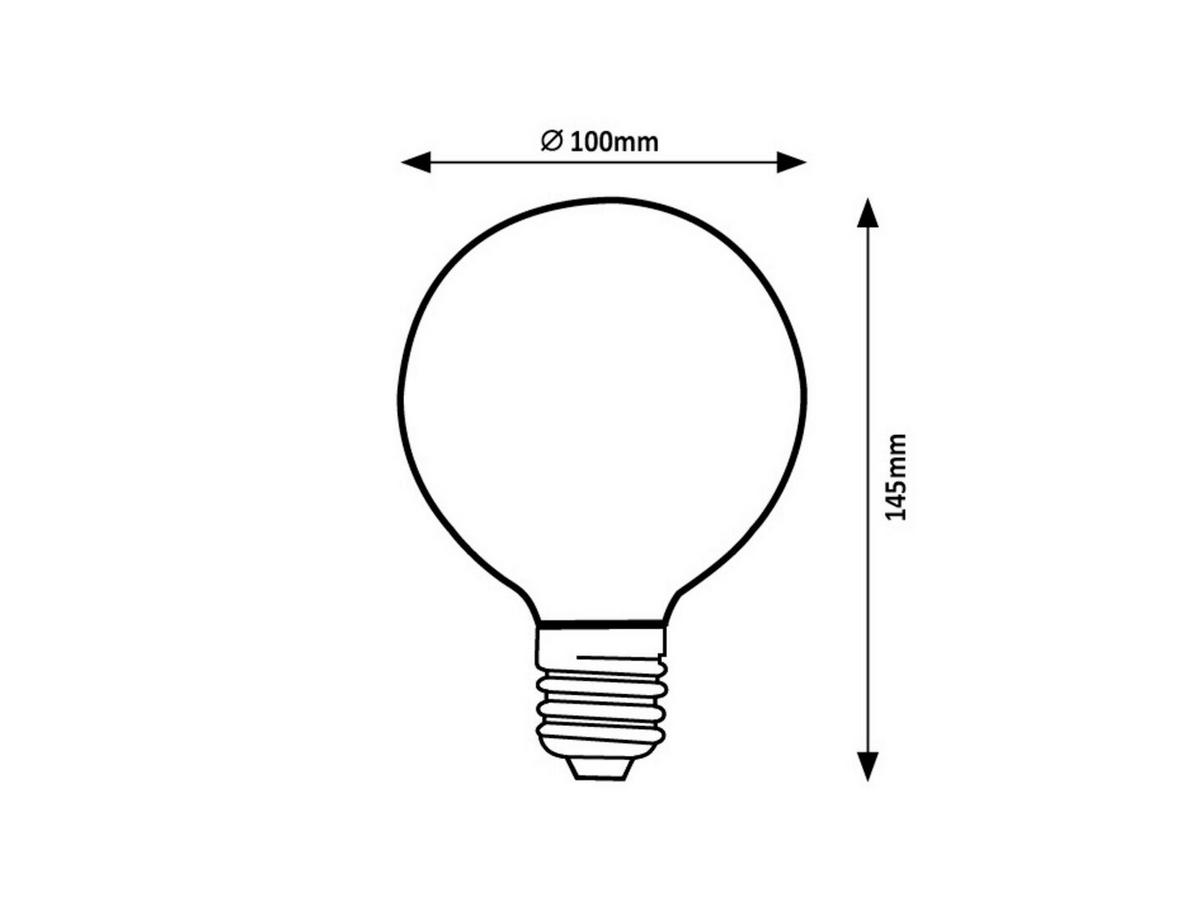 LED FILAMENT SIJALICA - boja ćilibara, Dizajnerski, staklo (10/14.5cm)