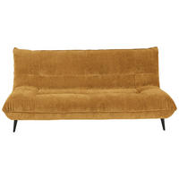 3-SITZER-SOFA in Mikrofaser Goldfarben  - Goldfarben/Schwarz, KONVENTIONELL, Textil/Metall (230/100/101cm) - Hom`in