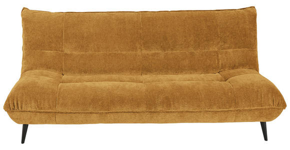 3-SITZER-SOFA in Mikrofaser Goldfarben - Goldfarben/Schwarz, KONVENTIONELL, Textil/Metall (230/100/101cm) - Hom`in