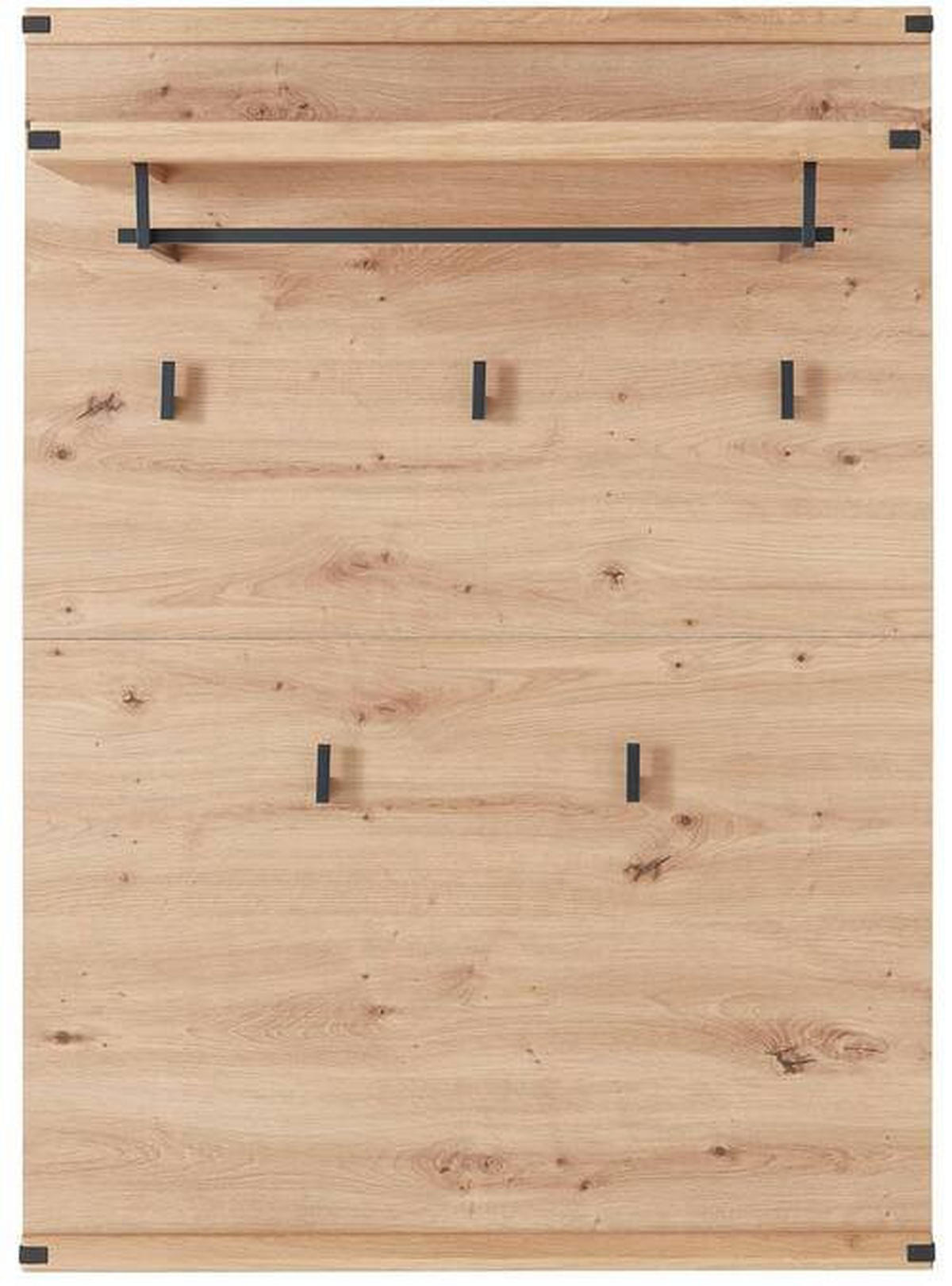 GARDEROBE 5-teilig  in 268/204/41 cm  - Wildeiche/Graphitfarben, Natur, Holz/Holzwerkstoff (268/204/41cm) - Linea Natura