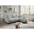 ECKSOFA  in Webstoff Hellgrün  - Schwarz/Hellgrün, MODERN, Kunststoff/Textil (281/189cm) - Carryhome