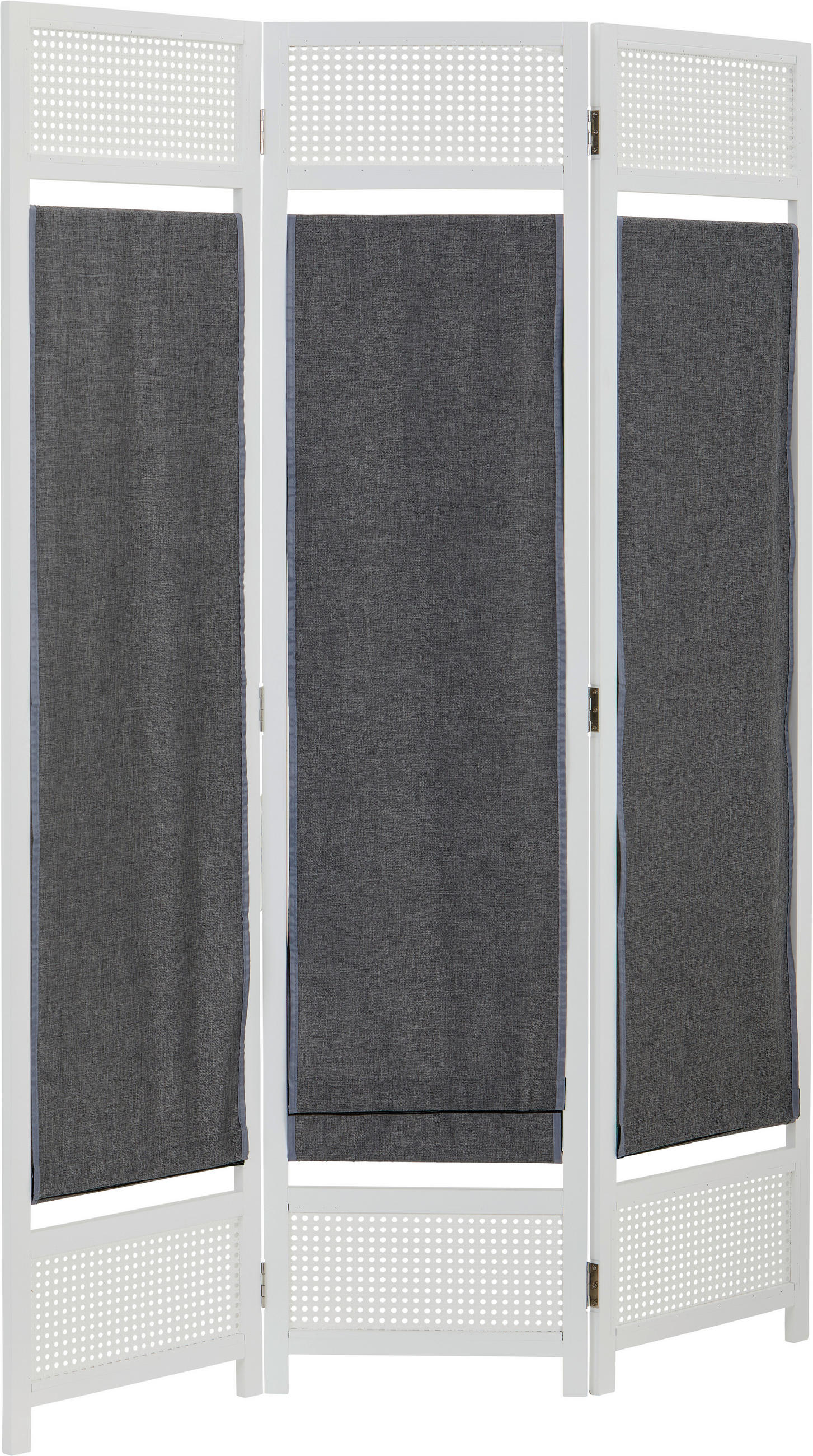 PARAVENT mit 3  Flügel - Weiß/Grau, Basics, Holz/Holzwerkstoff (120/170/1,8cm) - Carryhome