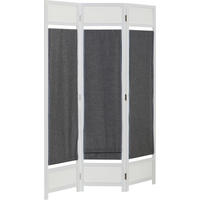 PARAVENT mit 3  Flügel - Weiß/Grau, Basics, Holz/Holzwerkstoff (120/170/1,8cm) - Carryhome