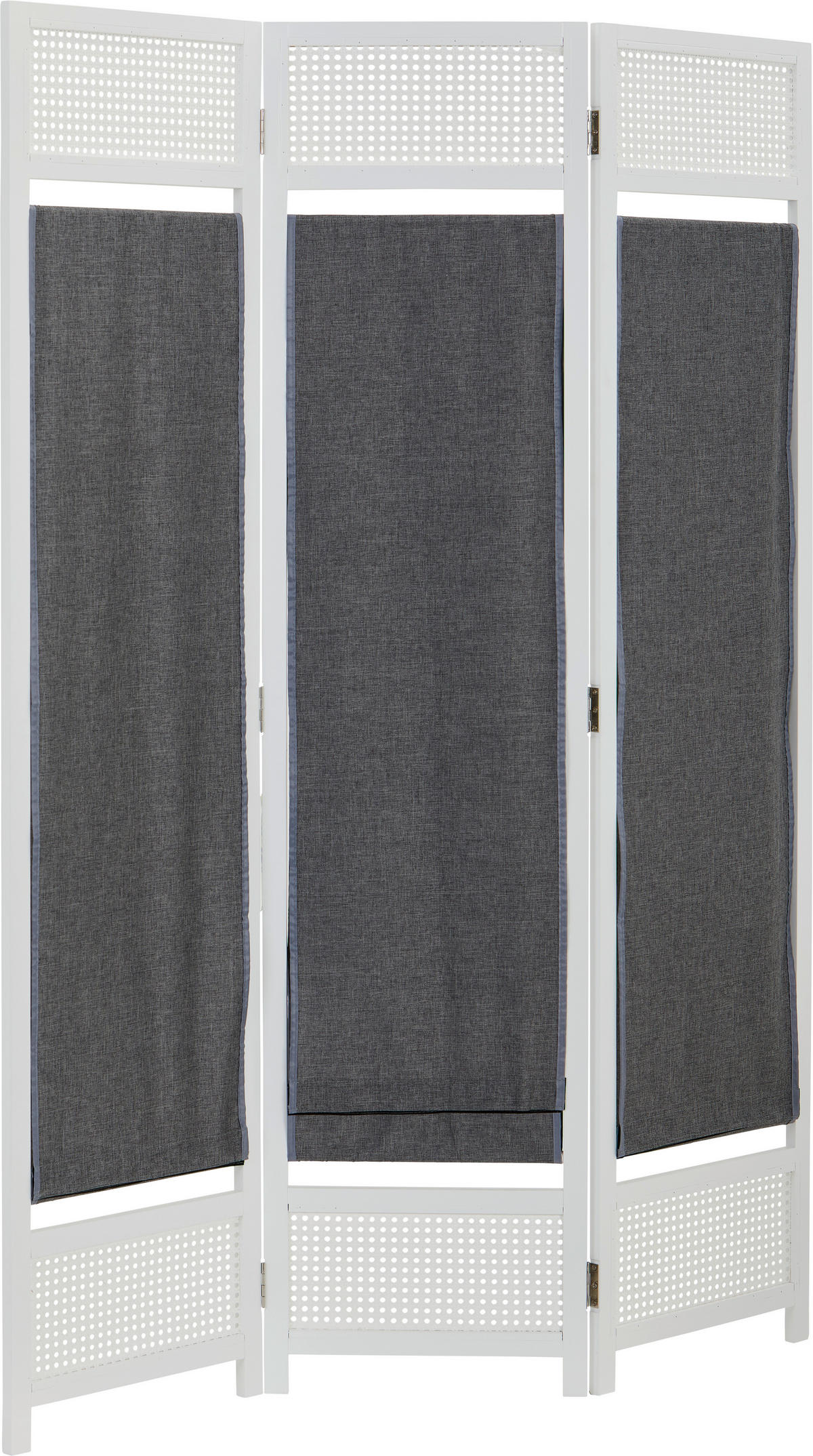 PARAVENT mit 3  Flügel - Weiß/Grau, Basics, Holz/Holzwerkstoff (120/170/1,8cm) - Carryhome