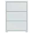 NACHTSCHRANK 50/69/42 cm  - Silberfarben/Hellgrau, Trend, Holzwerkstoff/Kunststoff (50/69/42cm) - Carryhome