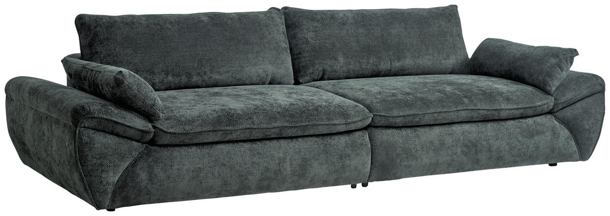 BIG SOFFA i struktur mörkgrön  - svart/mörkgrön, Klassisk, textil/plast (302/80/120cm) - MID.YOU