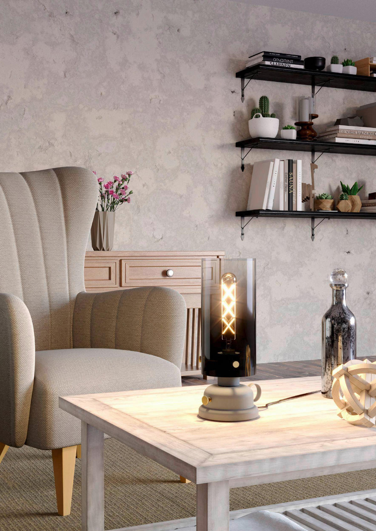 TISCHLEUCHTE 11/31,5 cm   - Messingfarben/Schwarz, KONVENTIONELL, Glas/Metall (11/31,5cm) - Eglo