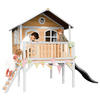 SPIELHAUS 380/274/212 cm  - Braun/Weiß, KONVENTIONELL, Holz/Kunststoff (380/274/212cm) - Ambia Garden