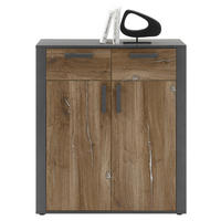 KOMMODE  in 89/102/38 cm  - Alteiche/Dunkelgrau, KONVENTIONELL, Holzwerkstoff/Kunststoff (89/102/38cm) - MID.YOU