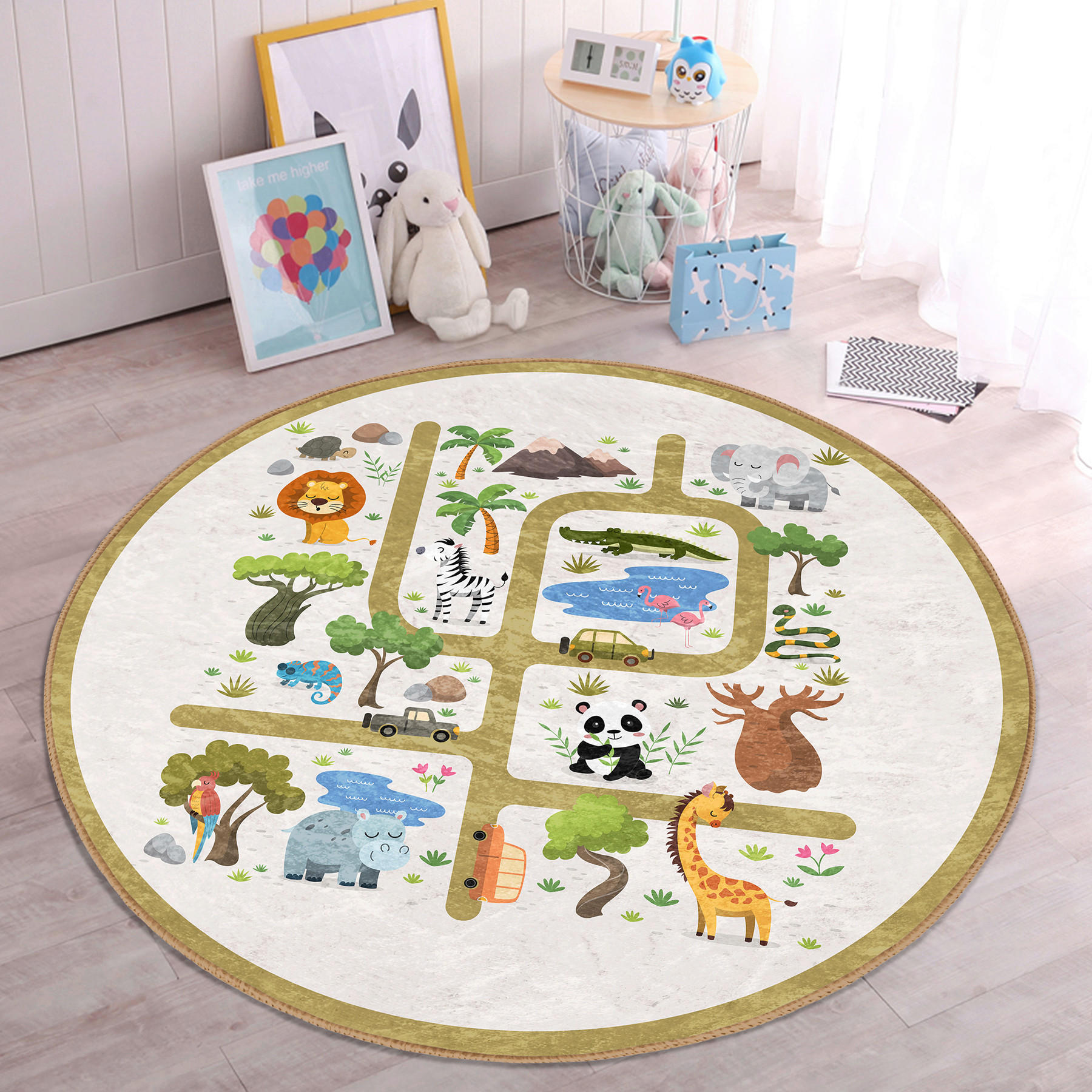 XXXLutz Kinderteppich Mehrfarbig 150x150 cm