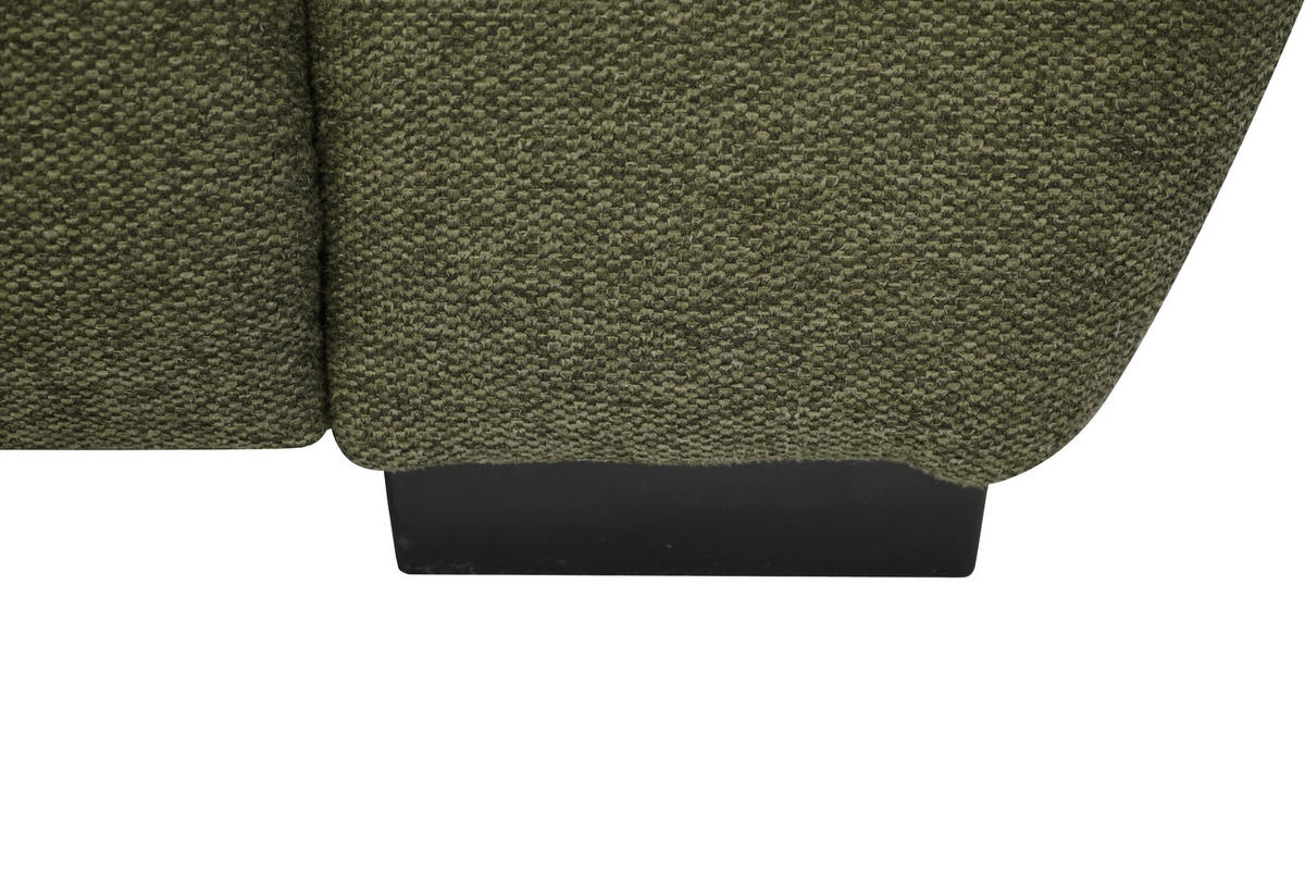 ECKSOFA in Webstoff Grün  - Schwarz/Grün, Design, Kunststoff/Textil (187/278cm) - Livetastic