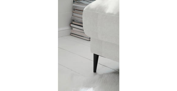 ECKSOFA in Flachgewebe Creme 207/296 cm - Creme/Schwarz, Design, Textil/Metall (207/296cm) - Dieter Knoll