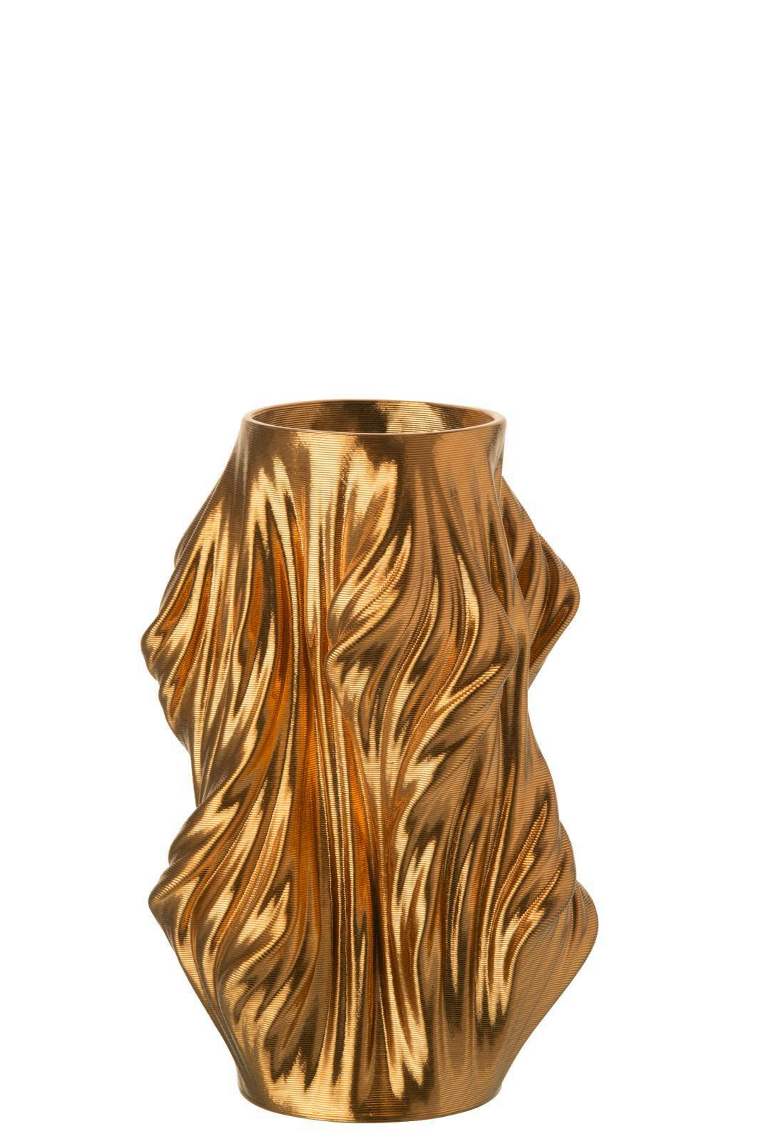 VASE  - Goldfarben, Basics, Keramik (18/18/28cm) - Ambia Home