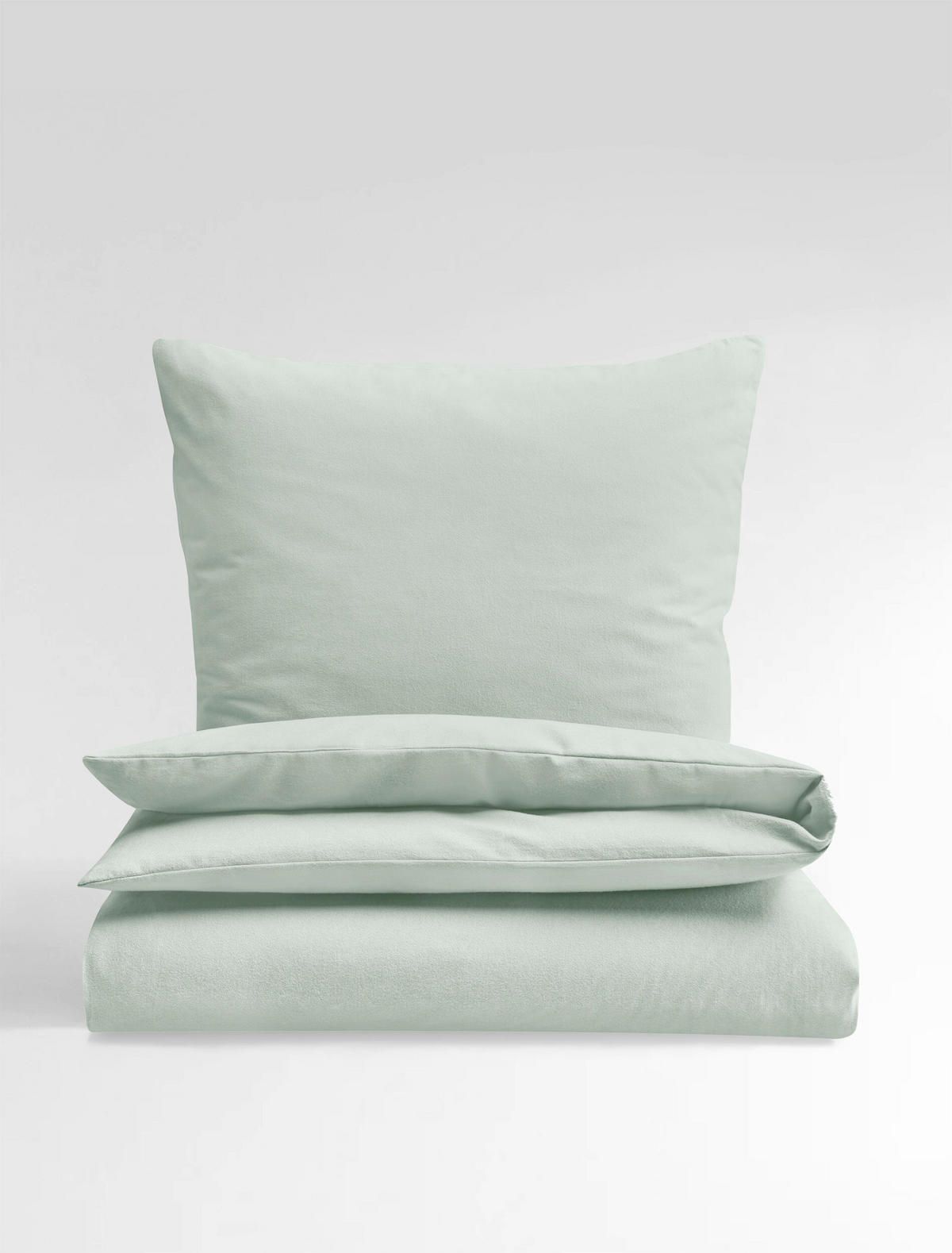 BETTWÄSCHE 2-teilig 155/220 cm  - Graugrün, Basics, Textil (155/220cm) - Bierbaum
