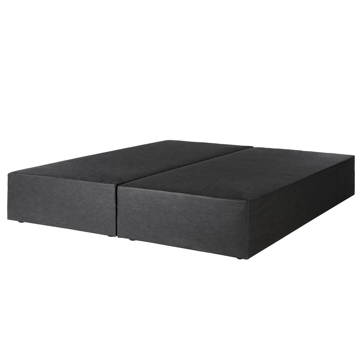 BOXSPRINGBETT 200/220 cm  in Anthrazit  - Anthrazit/Schwarz, Design, Kunststoff/Textil (200/220cm) - home24