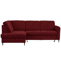 ECKSOFA in Chenille Rot  - Rot/Schwarz, Modern, Holz/Textil (184/241cm) - Carryhome