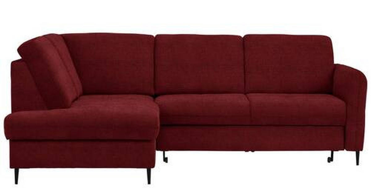 ECKSOFA in Chenille Rot  - Rot/Schwarz, Modern, Holz/Textil (184/241cm) - Carryhome