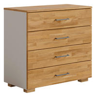 KOMMODE  in 80/80/42 cm  - Eichefarben/Silberfarben, KONVENTIONELL, Holz/Holzwerkstoff (80/80/42cm) - Cantus