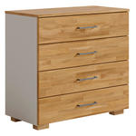KOMMODE  in 80/80/42 cm  - Eichefarben/Silberfarben, KONVENTIONELL, Holz/Holzwerkstoff (80/80/42cm) - Cantus