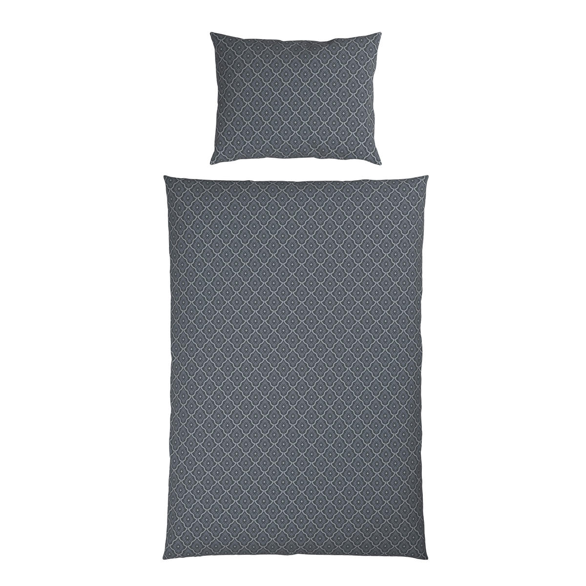 WENDEBETTWÄSCHE 2-teilig Satin 140/200 cm  - Grau, KONVENTIONELL, Textil (140/200cm) - Novel