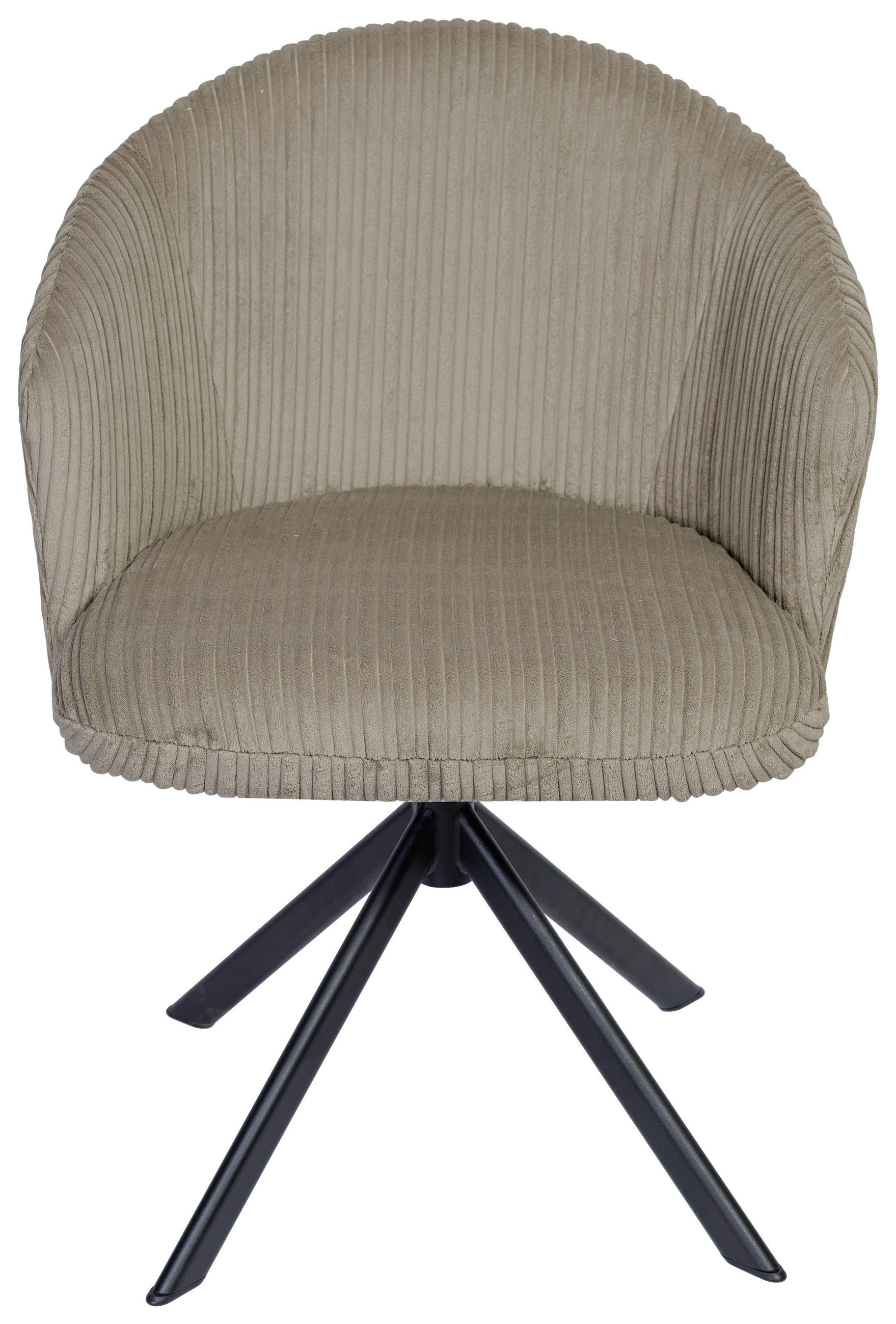 ARMLEHNSTUHL  in Schmiedeeisen Feincord  - Schwarz/Braun, KONVENTIONELL, Textil/Metall (61/82/59cm) - Stylife