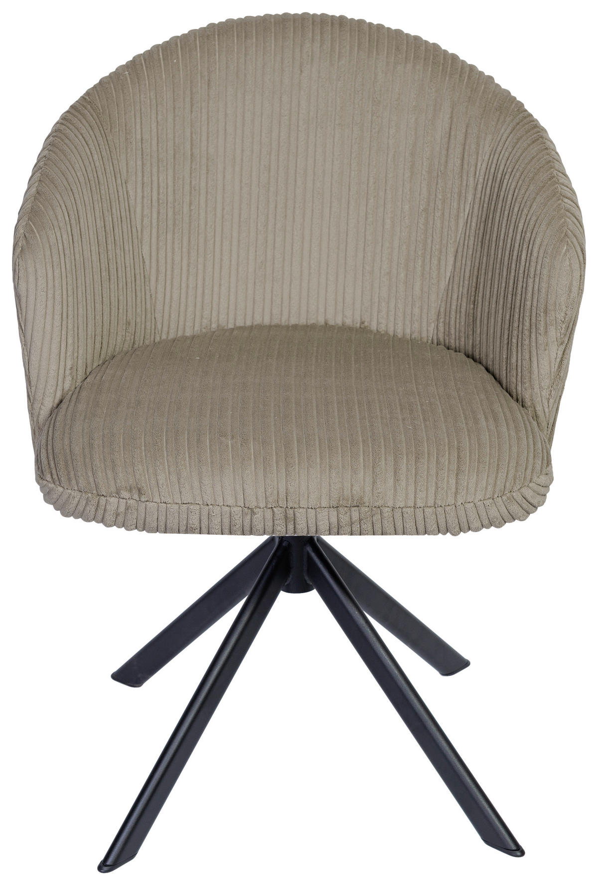 ARMLEHNSTUHL  in Schmiedeeisen Feincord  - Schwarz/Braun, KONVENTIONELL, Textil/Metall (61/82/59cm) - Stylife