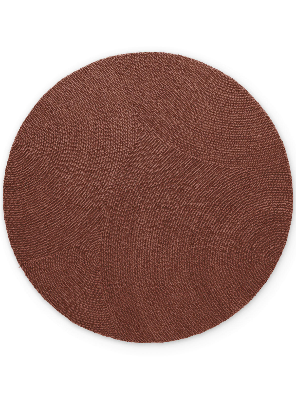 WOLLTEPPICH 200 cm Calmio Rotbraun rund  - Rotbraun, Basics, Textil (200cm) - Hanse Home