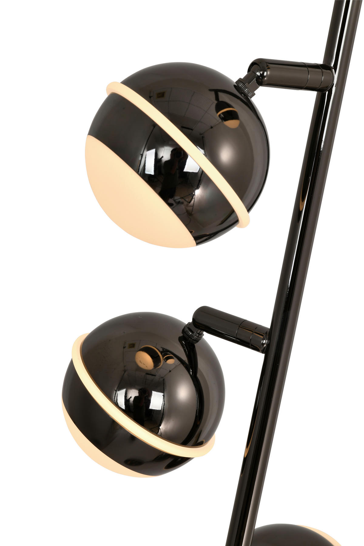 LED-STEHLEUCHTE Biarritz 25/140/25 cm  - Schwarzchrom, Design, Kunststoff/Metall (25/140/25cm)