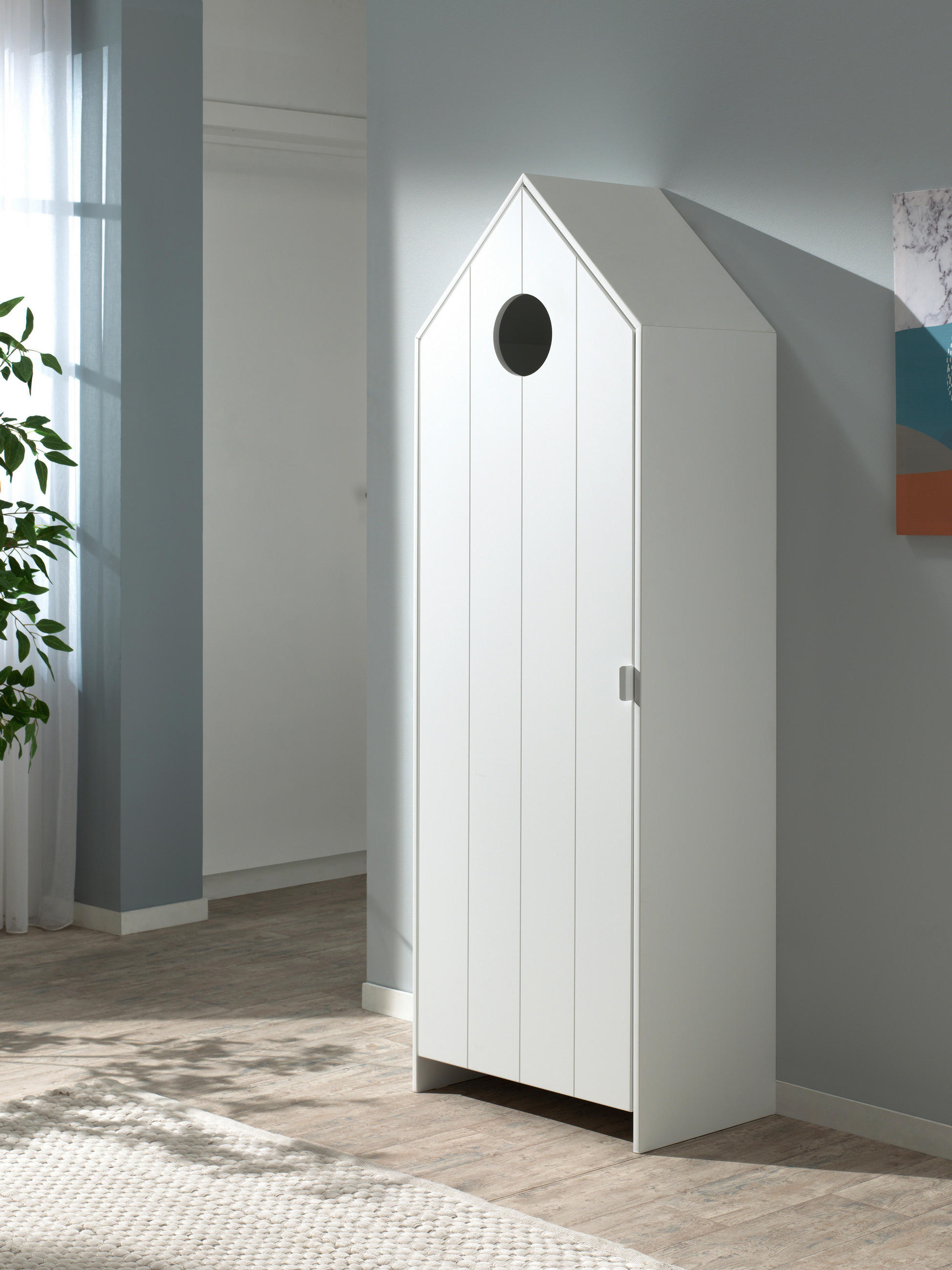  KINDERKLEIDERSCHRANK Weiß  - Weiß, MODERN, Holzwerkstoff (57,6/171,3/37cm) - MID.YOU