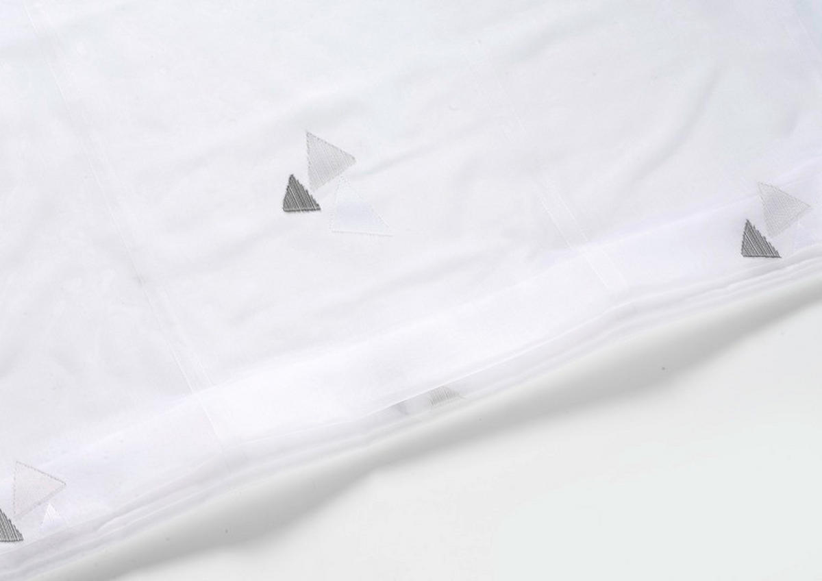 BÄNDCHENROLLO  halbtransparent  100/170 cm    - Weiß/Grau, KONVENTIONELL, Textil (100/170cm)