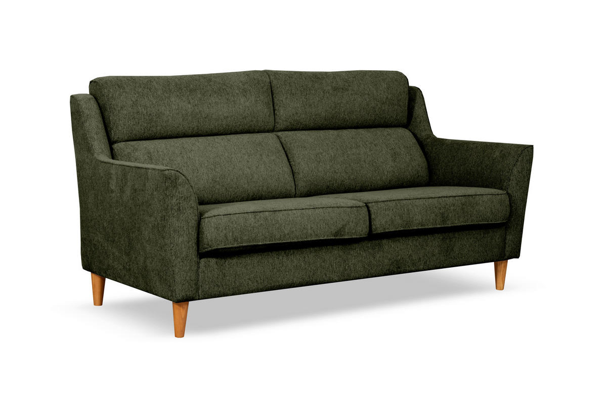 3-SITZER-SOFA NORDIC Grün  - Grün, Design, Textil (199/96/88cm) - Livetastic