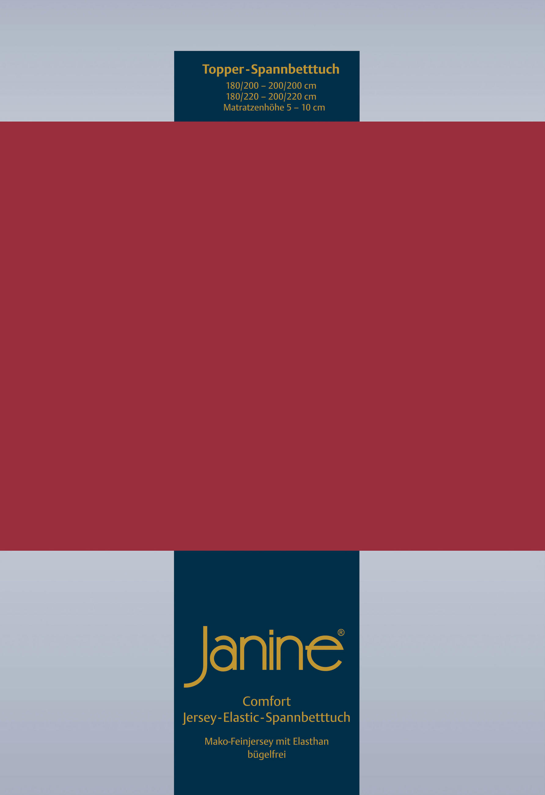 TOPPER-SPANNBETTTUCH Jersey  - Rotbraun/Weinrot, Basics, Textil (200/200/10cm) - Janine
