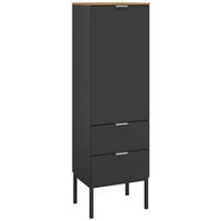 HIGHBOARD  in 40/138/42 cm  - Alufarben/Graphitfarben, Trend, Holzwerkstoff/Metall (40/138/42cm) - Stylife
