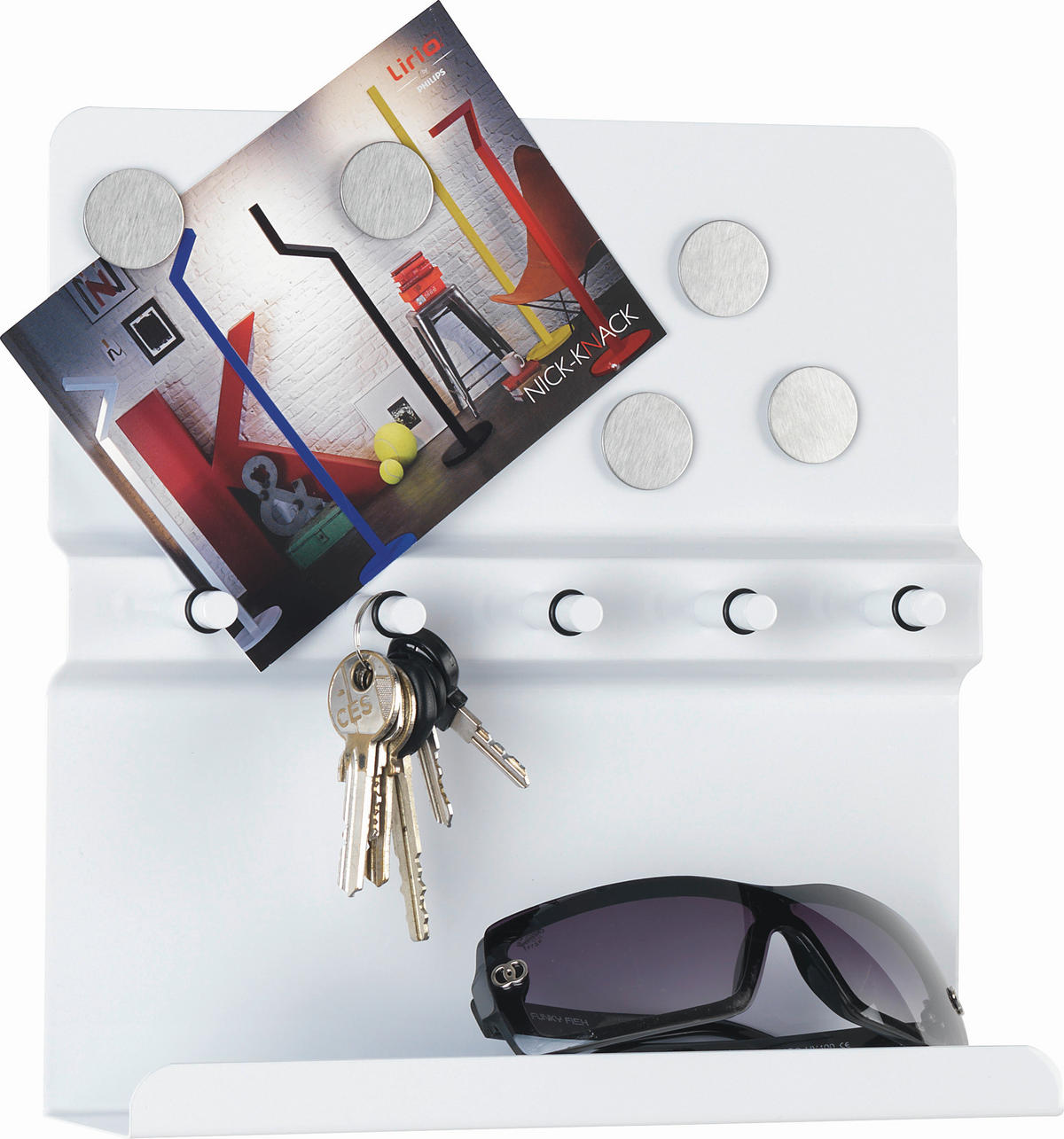 SCHLÜSSELBOARD - Weiss, Design, Metall (25/25/6cm) - Carryhome