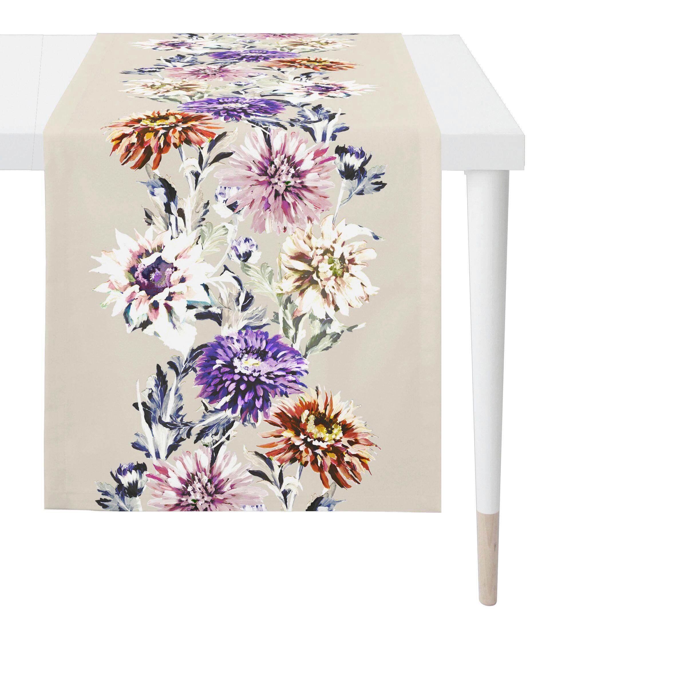 Apelt Tischläufer Lila, Beige 48x140 cm