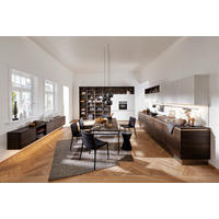 EINBAUKÜCHE   - Nussbaumfarben/Weiß, Design, Holzwerkstoff/Kunststoff - Dieter Knoll