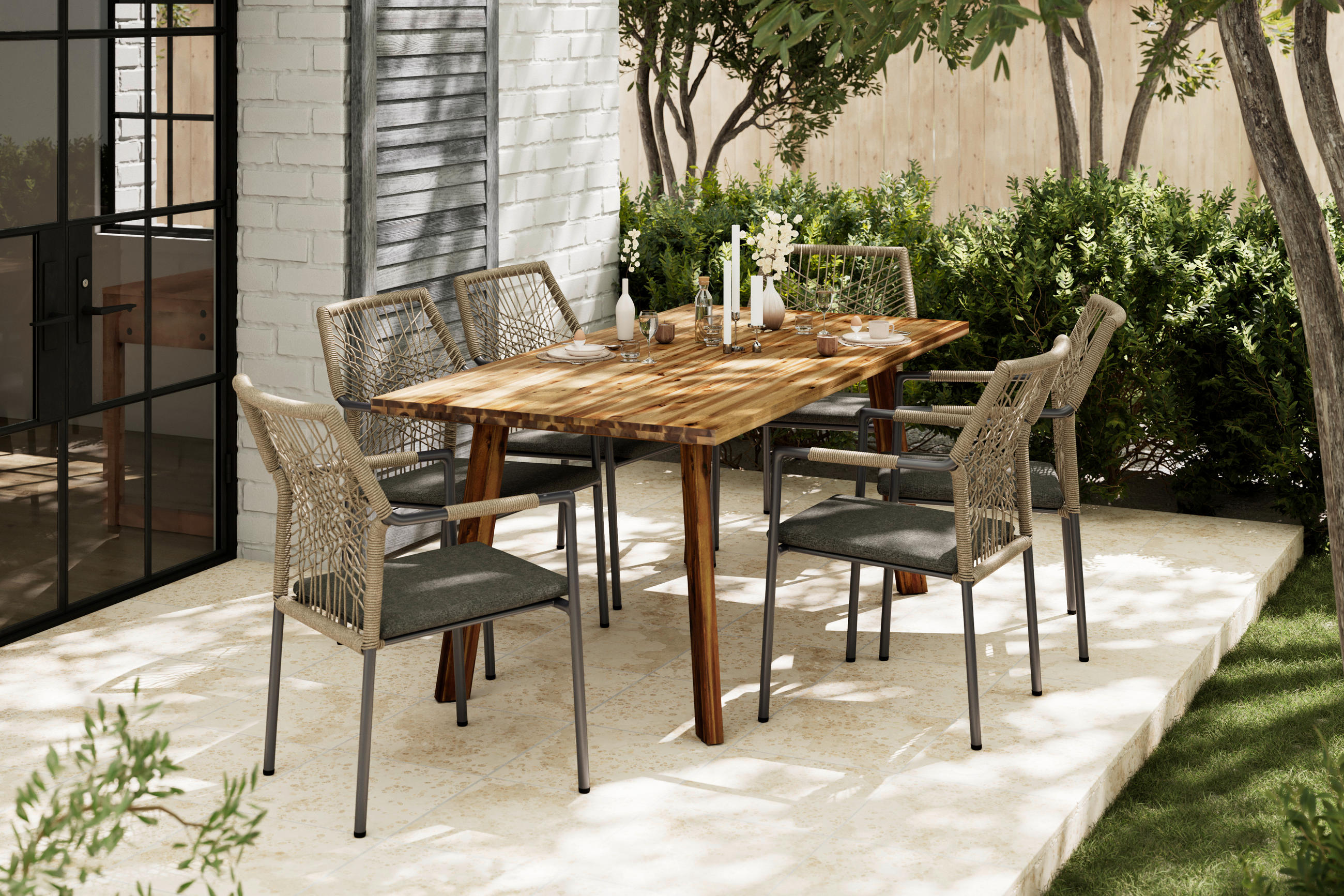 GARTENTISCH 180/90/76 cm Holz  - Akaziefarben, MODERN, Holz (180/90/76cm) - Ambia Garden
