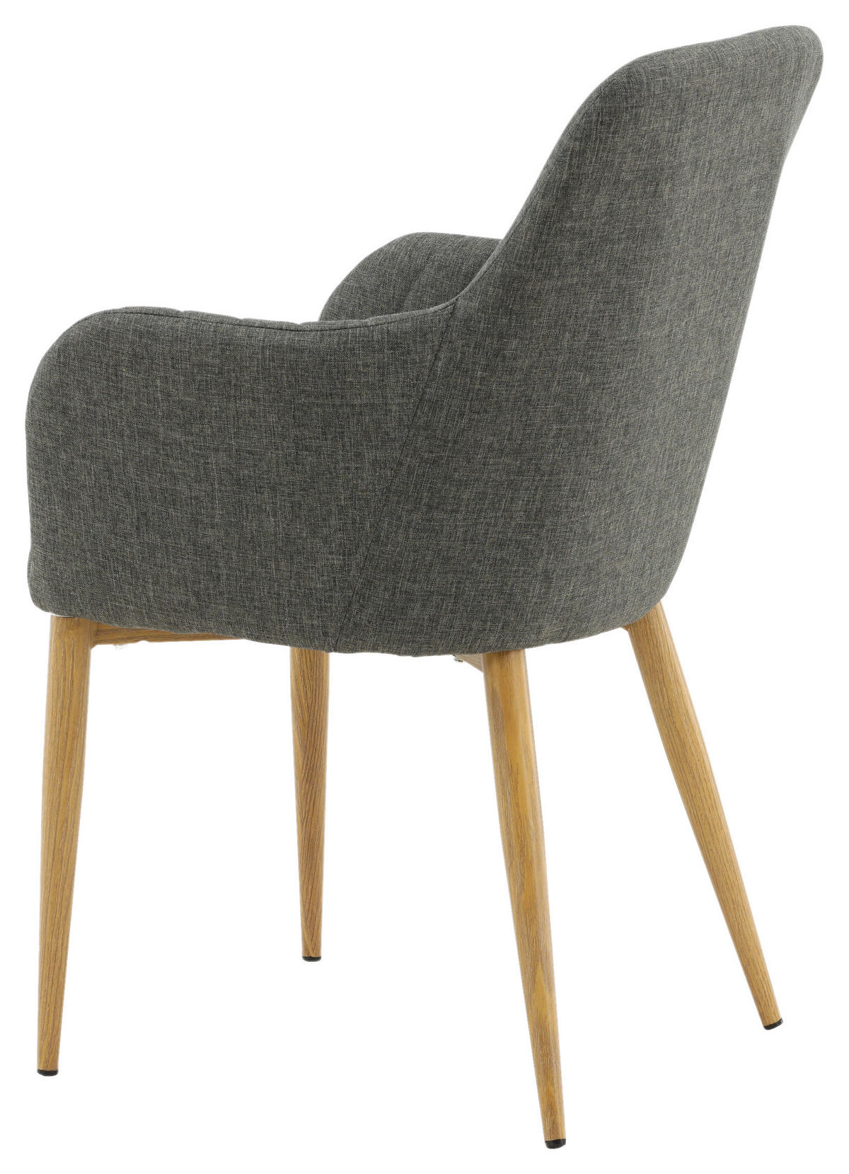 STUHL-SET 2 Stück  in Stahl Textilgeflecht  - Dunkelgrau/Naturfarben, Design, Textil/Metall (57/93/62cm) - Livetastic