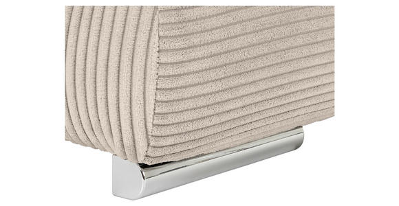 WOHNLANDSCHAFT  in Cord Beige  - Chromfarben/Beige, KONVENTIONELL, Kunststoff/Textil (180/376/180cm) - Carryhome